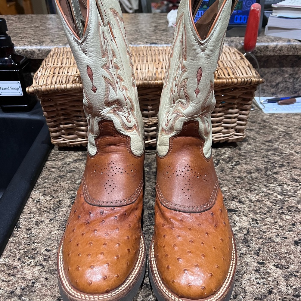 Tony Lama Ostrich skin boots